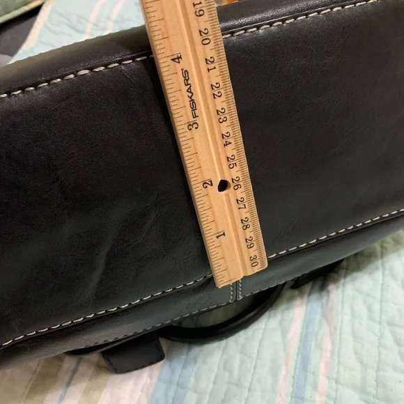 Michael Kors❤️🎁classic📌rare beautiful vintage📌Black Leather satchel - Picture 10 of 16